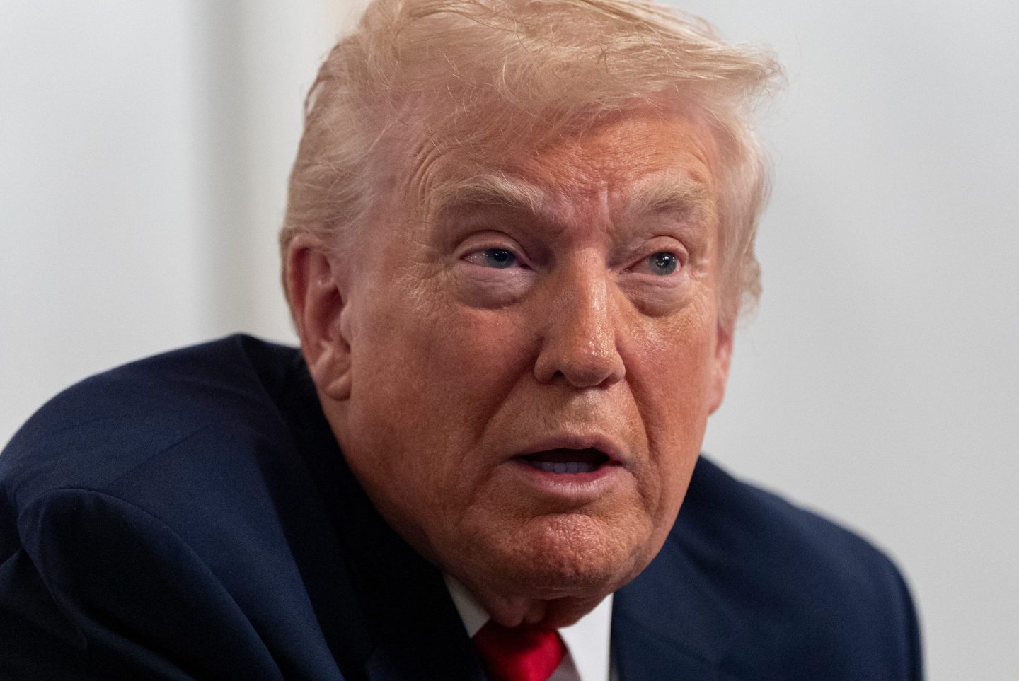 Trump speaks to reporters