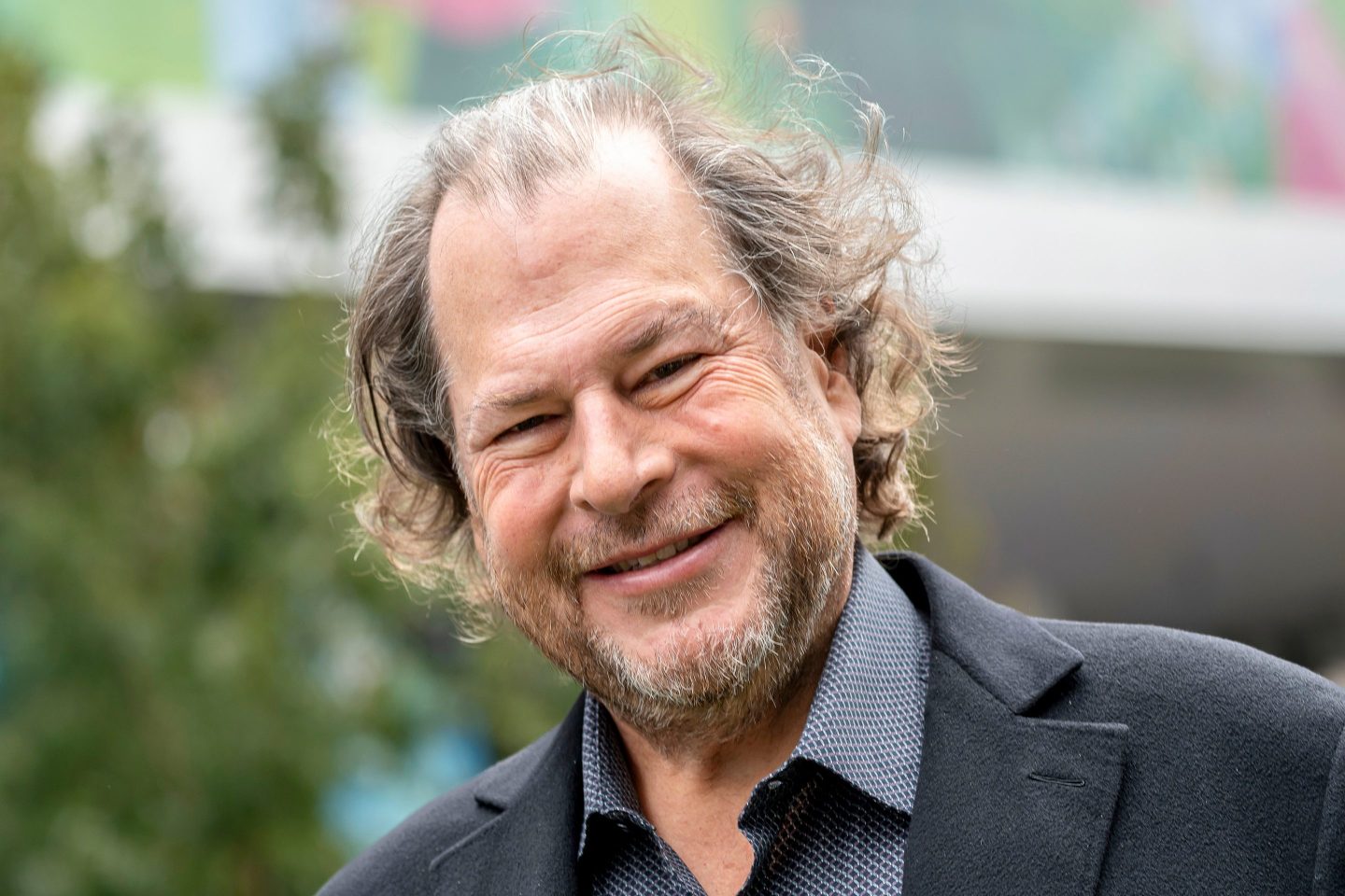 Marc Benioff smiles outside