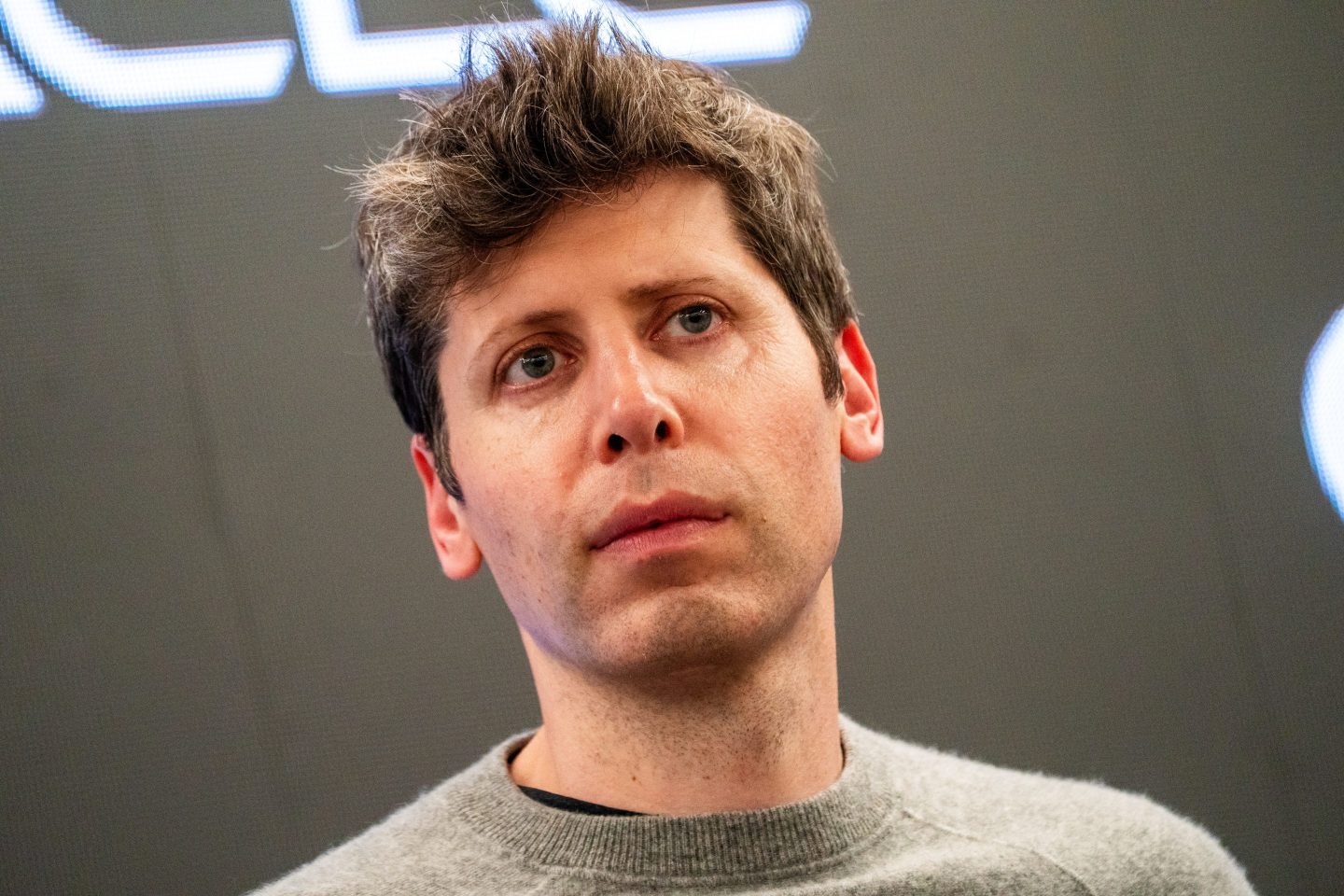 Sam Altman, chief executive officer of OpenAI Inc., during a media tour of the Stargate AI data center in Abilene, Texas, US, on Tuesday, Sept. 23, 2025. Stargate is a collaboration of OpenAI, Oracle and SoftBank, with promotional support from President Donald Trump, to build data centers and other infrastructure for artificial intelligence throughout the US. Photographer: Kyle Grillot/Bloomberg via Getty Images
