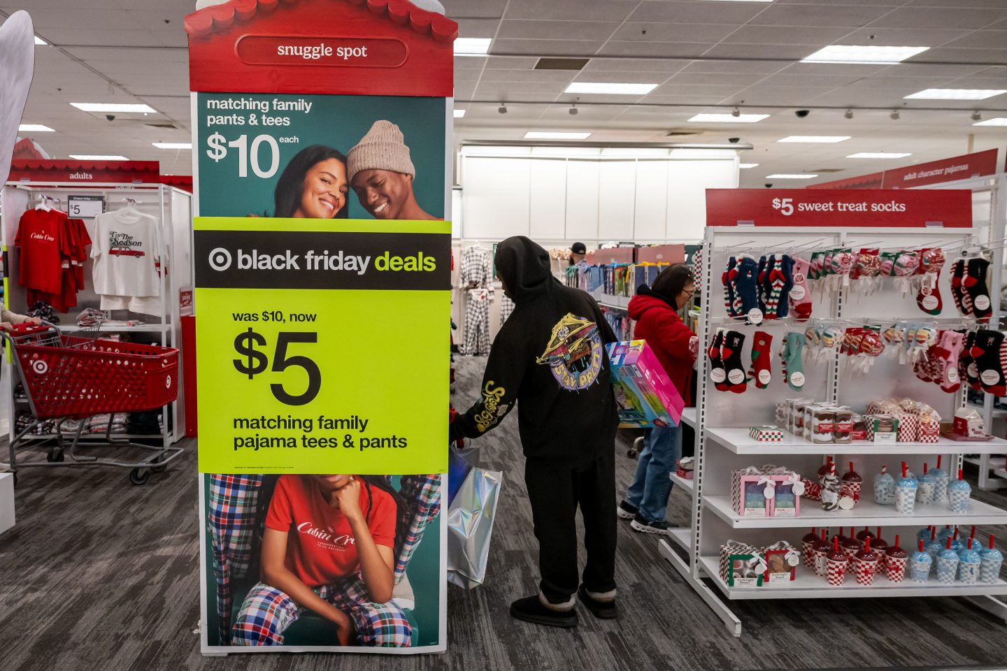 Shoppers in a Target on Black Friday